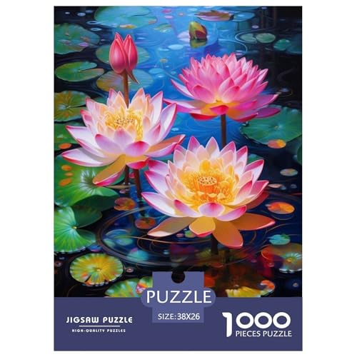 Lotus Puzzle 1000 Teile Für Erwachsene interessant Erwachsenenpuzzle Clevere Rätsel Weihnachtspuzzle 38x26cm/1000pcs von PHQAZWSXE