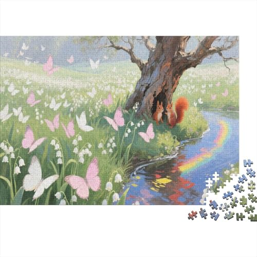 Maiglöckchen Puzzle 1000 Teile Für Erwachsene Maiglöckchen and Green Field Erwachsenenpuzzle Geschicklichkeitsspiel Geschenk 1000pcs (75x50cm) von PHQAZWSXE