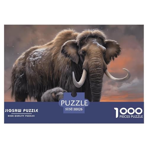 Mammut Puzzle 1000 Teile Für Die Ganze Familie Tiere Erwachsenenpuzzle Geschicklichkeitsspiel Weihnachtspuzzle 38x26cm/1000pcs von PHQAZWSXE