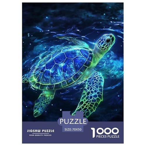 Meeresschildkröte Puzzle 1000 Teile Für Erwachsene Und Kinder Tier Impossible Puzzle Clevere Rätsel Geschenk 70x50cm/1000pcs von PHQAZWSXE