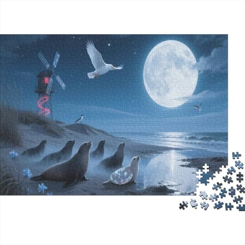 Meerl 1000 Teile Puzzle Für Die Ganze Familie interessant Impossible Puzzle Clevere Rätsel Geschenk 1000pcs (75x50cm) von PHQAZWSXE