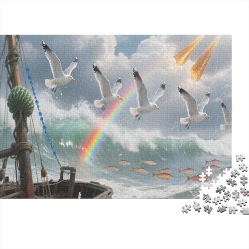 Möwe Puzzle 1000 Teile Für Erwachsene Tier Erwachsenenpuzzle Clevere Rätsel GescHennek 1000pcs (75x50cm) von PHQAZWSXE