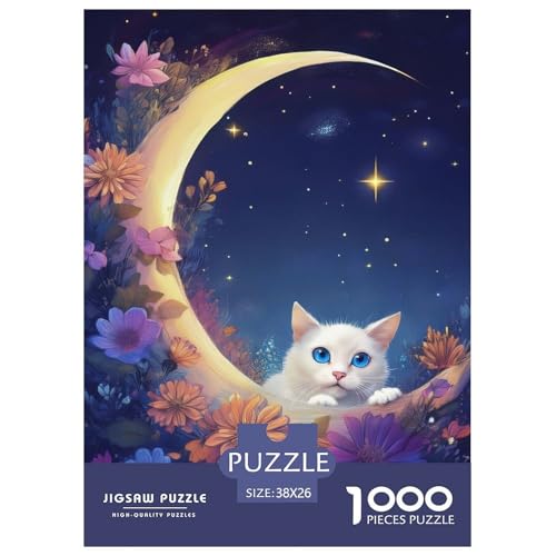 Mond 1000 Teile Puzzle Für Erwachsene Und Kinder interessant Erwachsenenpuzzle Clevere Rätsel GescHühnerk 38x26cm/1000pcs von PHQAZWSXE