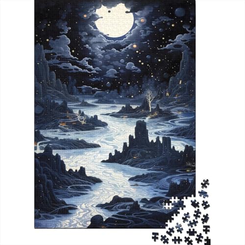 Mond Puzzle 1000 Teile Für Die Ganze Familie interessant Erwachsenenpuzzle Geschicklichkeitsspiel Geschenk 1000pcs (75x50cm) von PHQAZWSXE