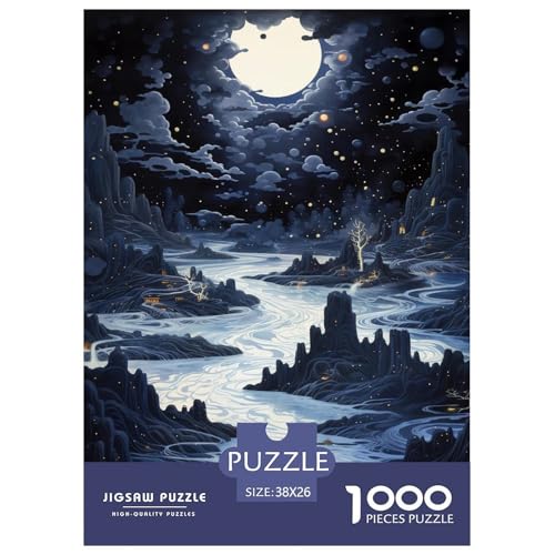 Mond Puzzle 1000 Teile Für Erwachsene interessant Impossible Puzzle Geschicklichkeitsspiel Geschenk 38x26cm/1000pcs Mond Puzzle 1000 Teile Für Erwachsene interessant Impossible Puzzle Geschicklichkeitsspiel Geschenk 38x26cm/1000pcs von PHQAZWSXE