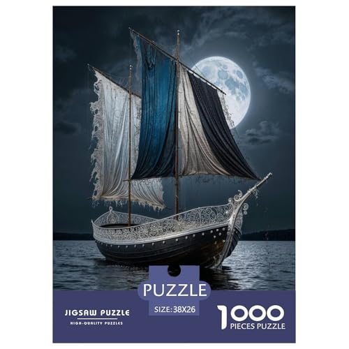 Mondlight Segelboot Puzzle 1000 Teile Für Erwachsene Und Kinder interessant Impossible Puzzle Geschicklichkeitsspiel Geschenk 38x26cm/1000pcs Mondlight Segelboot Puzzle 1000 Teile Für Erwachsene Und Kinder interessant Impossible Puzzle Geschicklichkeitsspiel Geschenk 38x26cm/1000pcs von PHQAZWSXE
