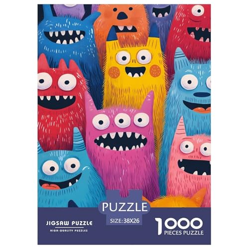 Monster Puzzle 1000 Teile Für Erwachsene Und Kinder interessant Impossible Puzzle Geschicklichkeitsspiel Geschenk 38x26cm/1000pcs von PHQAZWSXE