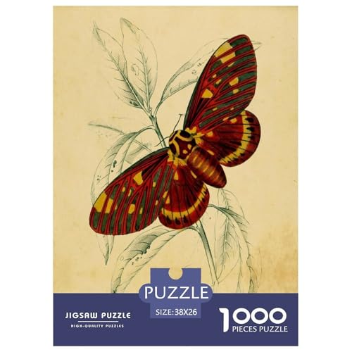 Motte Retro Puzzle 1000 Teile Für Erwachsene interessant Impossible Puzzle Geschicklichkeitsspiel Weihnachtspuzzle 38x26cm/1000pcs von PHQAZWSXE