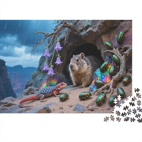 Murmel 1000 Teile Puzzle Für Die Ganze Familie Blumes Erwachsenenpuzzle Geschicklichkeitsspiel Weihnachtspuzzle 1000pcs (75x50cm) von PHQAZWSXE