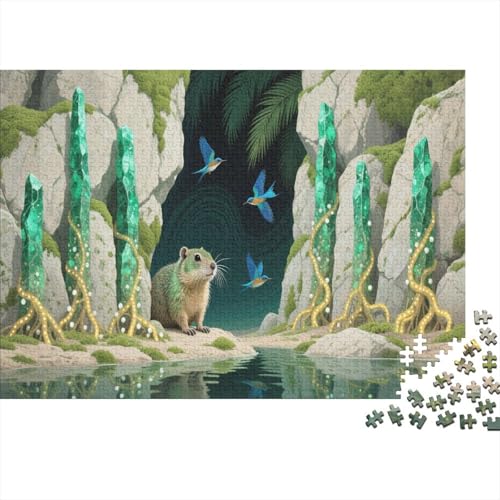 Murmel 1000 Teile Puzzle Für Die Ganze Familie Blumes Erwachsenenpuzzle Geschicklichkeitsspiel Weihnachtspuzzle 1000pcs (75x50cm) von PHQAZWSXE