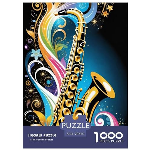 Musikinstrumente 1000 Teile Puzzle Für Erwachsene Und Kinder interessant Impossible Puzzle Clevere Rätsel Weihnachtspuzzle 70x50cm/1000pcs von PHQAZWSXE