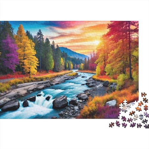 Natural Landschaft 1000 Teile Puzzle Für Erwachsene interessant Erwachsenenpuzzle Clevere Rätsel Weihnachtspuzzle 1000pcs (75x50cm) von PHQAZWSXE
