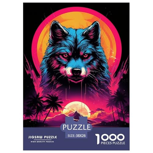 Neon-Wolf Puzzle 1000 Teile Für Erwachsene Tiere Erwachsenenpuzzle Geschicklichkeitsspiel Weihnachtspuzzle 38x26cm/1000pcs Neon-Wolf Puzzle 1000 Teile Für Erwachsene Tiere Erwachsenenpuzzle Geschicklichkeitsspiel Weihnachtspuzzle 38x26cm/1000pcs von PHQAZWSXE