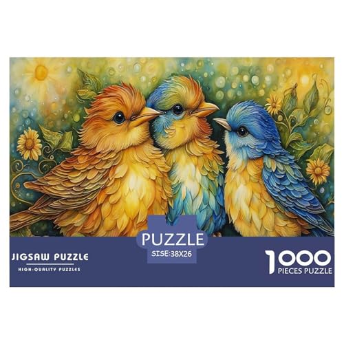 Niedlicher Kleiner Vogel 1000 Teile Puzzle Für Erwachsene Tiere Erwachsenenpuzzle Geschicklichkeitsspiel Weihnachtspuzzle 38x26cm/1000pcs von PHQAZWSXE