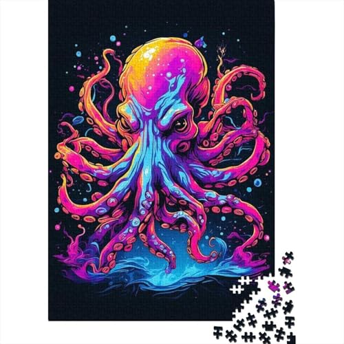 Octopus Puzzle 1000 Teile Für Die Ganze Familie Tier Impossible Puzzle Clevere Rätsel Geschenk 1000pcs (75x50cm) von PHQAZWSXE