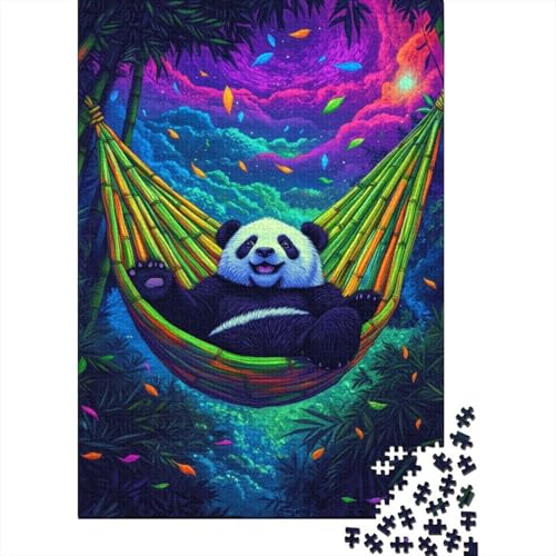 Panda 1000 Teile Puzzle Für Erwachsene Tier Erwachsenenpuzzle Clevere Rätsel Geschenk 1000pcs (75x50cm) von PHQAZWSXE