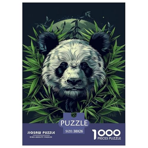 Panda 1000 Teile Puzzle Für Erwachsene Tier Erwachsenenpuzzle Geschicklichkeitsspiel Weihnachtspuzzle 38x26cm/1000pcs von PHQAZWSXE