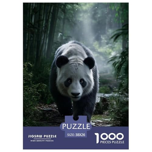 Panda 1000 Teile Puzzle Für Erwachsene interessant Erwachsenenpuzzle Clevere Rätsel Geschenk 38x26cm/1000pcs von PHQAZWSXE