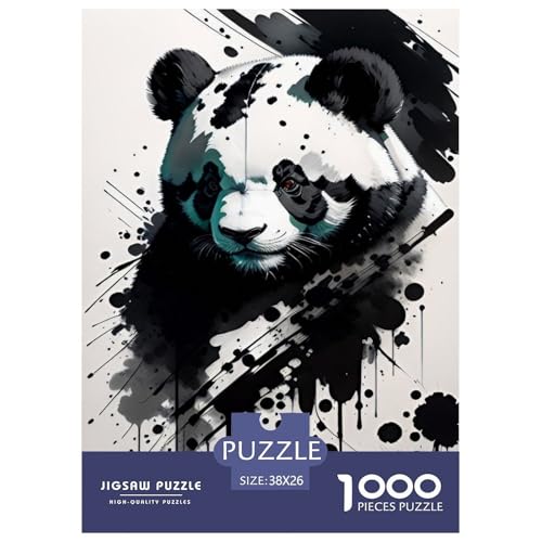 Panda Puzzle 1000 Teile Für Erwachsene Und Kinder Tier Erwachsenenpuzzle Geschicklichkeitsspiel Weihnachtspuzzle 38x26cm/1000pcs von PHQAZWSXE