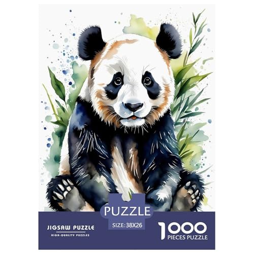 Panda Puzzle 1000 Teile Für Erwachsene Und Kinder Tiere Impossible Puzzle Clevere Rätsel Geschenk 38x26cm/1000pcs von PHQAZWSXE