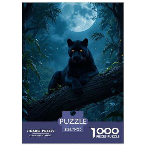 Panther Puzzle 1000 Teile Für Die Ganze Familie Tier Erwachsenenpuzzle Geschicklichkeitsspiel Weihnachtspuzzle 70x50cm/1000pcs von PHQAZWSXE