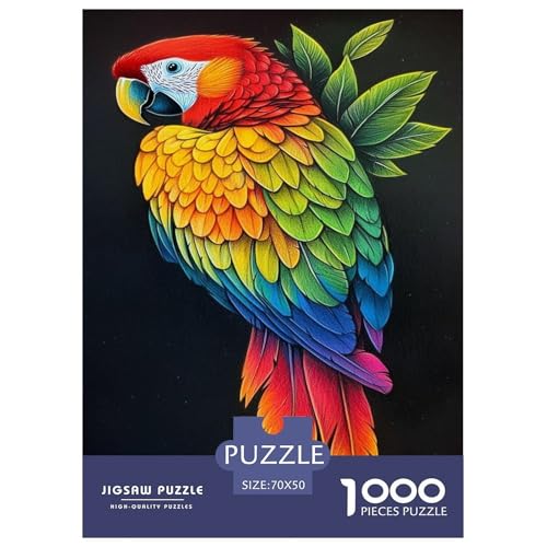 Papagei 1000 Teile Puzzle Für Die Ganze Familie Tier Impossible Puzzle Clevere Rätsel Weihnachtspuzzle 70x50cm/1000pcs von PHQAZWSXE