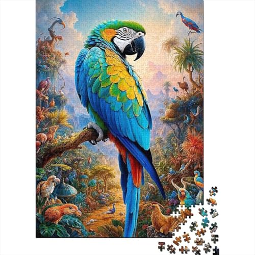 Papagei 1000 Teile Puzzle Für Die Ganze Familie Tier Impossible Puzzle Geschicklichkeitsspiel Weihnachtspuzzle 1000pcs (75x50cm) von PHQAZWSXE