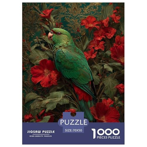 Papagei 1000 Teile Puzzle Für Die Ganze Familie Tier Impossible Puzzle Geschicklichkeitsspiel Weihnachtspuzzle 70x50cm/1000pcs von PHQAZWSXE