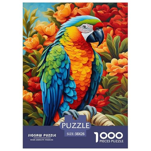 Papagei 1000 Teile Puzzle Für Die Ganze Familie Tiere Impossible Puzzle Clevere Rätsel GescHühnerk 38x26cm/1000pcs von PHQAZWSXE