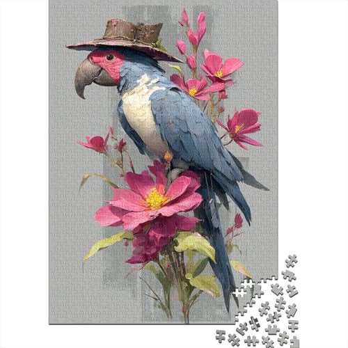 Papagei 1000 Teile Puzzle Für Erwachsene Tier Erwachsenenpuzzle Clevere Rätsel Geschenk 1000pcs (75x50cm) von PHQAZWSXE