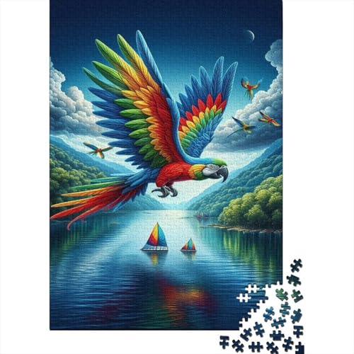 Papagei 1000 Teile Puzzle Für Erwachsene Und Kinder Tier Impossible Puzzle Clevere Rätsel Geschenk 1000pcs (75x50cm) von PHQAZWSXE