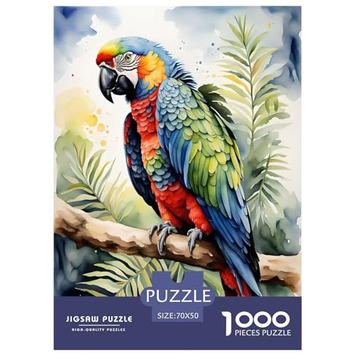 Papagei 1000 Teile Puzzle Für Erwachsene Und Kinder Tiere Impossible Puzzle Clevere Rätsel Weihnachtspuzzle 70x50cm/1000pcs von PHQAZWSXE