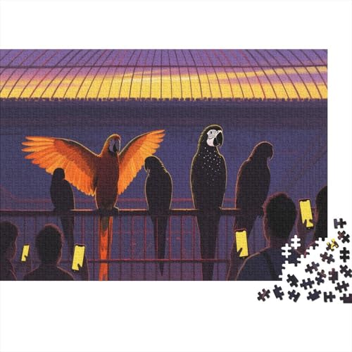 Papagei 1000 Teile Puzzle Für Erwachsene Und Kinder Twilight Papagei Impossible Puzzle Clevere Rätsel Weihnachtspuzzle 1000pcs (75x50cm) von PHQAZWSXE