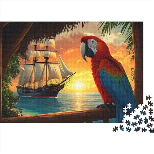 Papagei 1000 Teile Puzzle Für Erwachsene Und Kinder interessant Erwachsenenpuzzle Clevere Rätsel Weihnachtspuzzle 1000pcs (75x50cm) von PHQAZWSXE