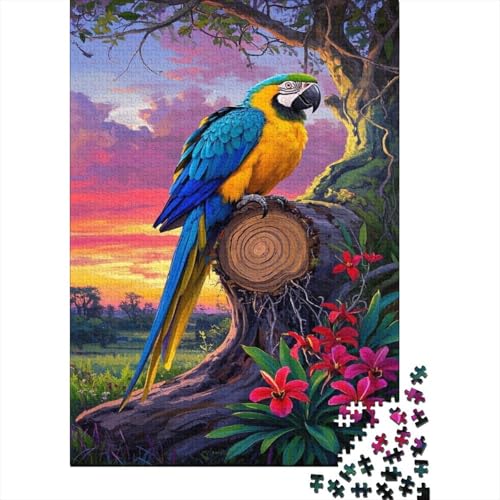 Papagei Puzzle 1000 Teile Für Die Ganze Familie A Papagei at Dusk Erwachsenenpuzzle Clevere Rätsel Geschenk 1000pcs (75x50cm) von PHQAZWSXE