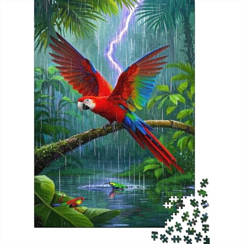 Papagei Puzzle 1000 Teile Für Die Ganze Familie Papageis in The RainWald Erwachsenenpuzzle Clevere Rätsel Geschenk 1000pcs (75x50cm) von PHQAZWSXE