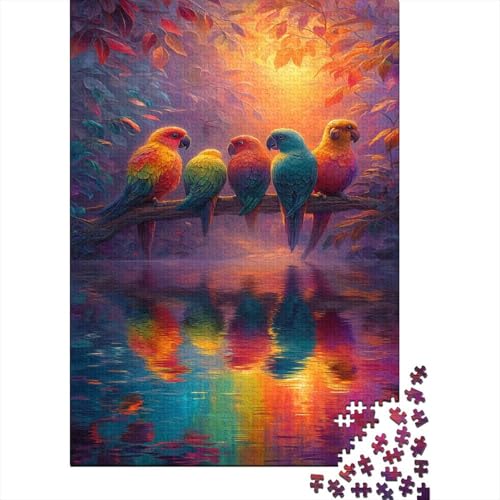 Papagei Puzzle 1000 Teile Für Die Ganze Familie Tier Erwachsenenpuzzle Clevere Rätsel Weihnachtspuzzle 1000pcs (75x50cm) von PHQAZWSXE