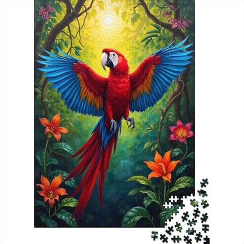 Papagei Puzzle 1000 Teile Für Die Ganze Familie Tier Erwachsenenpuzzle Geschicklichkeitsspiel Weihnachtspuzzle 1000pcs (75x50cm) von PHQAZWSXE