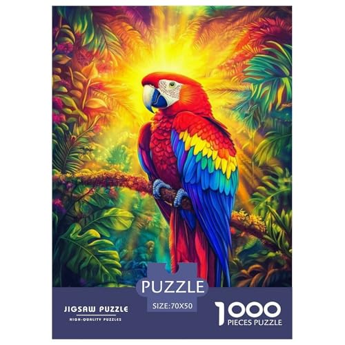 Papagei Puzzle 1000 Teile Für Erwachsene Tier Erwachsenenpuzzle Geschicklichkeitsspiel Geschenk 70x50cm/1000pcs von PHQAZWSXE