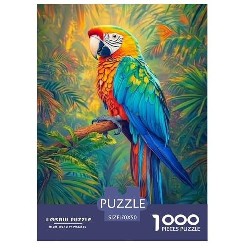 Papagei Puzzle 1000 Teile Für Erwachsene Tier Erwachsenenpuzzle Geschicklichkeitsspiel Weihnachtspuzzle 70x50cm/1000pcs von PHQAZWSXE