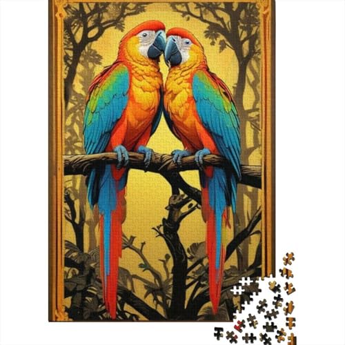 Papagei Puzzle 1000 Teile Für Erwachsene Tier Impossible Puzzle Clevere Rätsel Weihnachtspuzzle 1000pcs (75x50cm) von PHQAZWSXE
