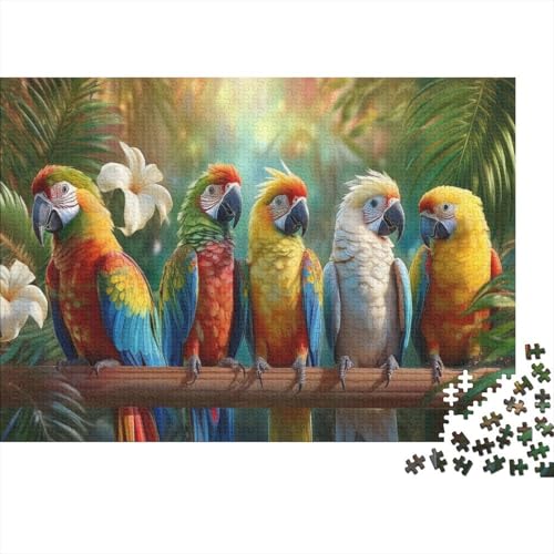 Papagei Puzzle 1000 Teile Für Erwachsene Tiere Erwachsenenpuzzle Geschicklichkeitsspiel Geschenk 1000pcs (75x50cm) von PHQAZWSXE
