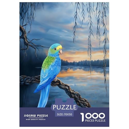 Papagei Puzzle 1000 Teile Für Erwachsene Tiere Impossible Puzzle Geschicklichkeitsspiel GescHühnerk 70x50cm/1000pcs von PHQAZWSXE