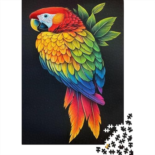 Papagei Puzzle 1000 Teile Für Erwachsene Und Kinder Tier Impossible Puzzle Geschicklichkeitsspiel Geschenk 1000pcs (75x50cm) von PHQAZWSXE