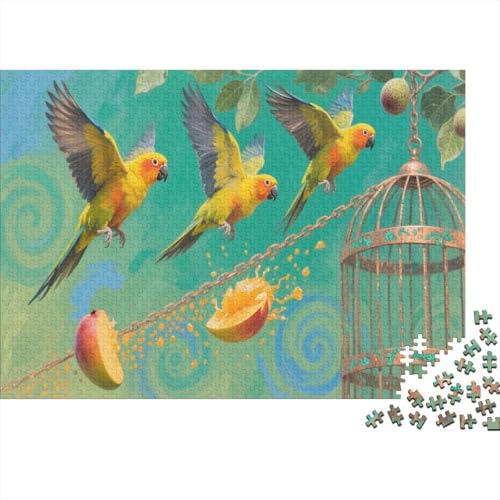 Papagei Puzzle 1000 Teile Für Erwachsene Yellow Papagei Impossible Puzzle Clevere Rätsel Geschenk 1000pcs (75x50cm) von PHQAZWSXE