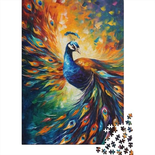 Pfauen Puzzle 1000 Teile Für Die Ganze Familie Tier Erwachsenenpuzzle Clevere Rätsel Weihnachtspuzzle 1000pcs (75x50cm) von PHQAZWSXE