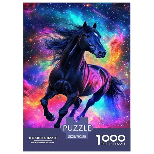 Pferd Puzzle 1000 Teile Für Die Ganze Familie Tier Erwachsenenpuzzle Geschicklichkeitsspiel Weihnachtspuzzle 70x50cm/1000pcs von PHQAZWSXE