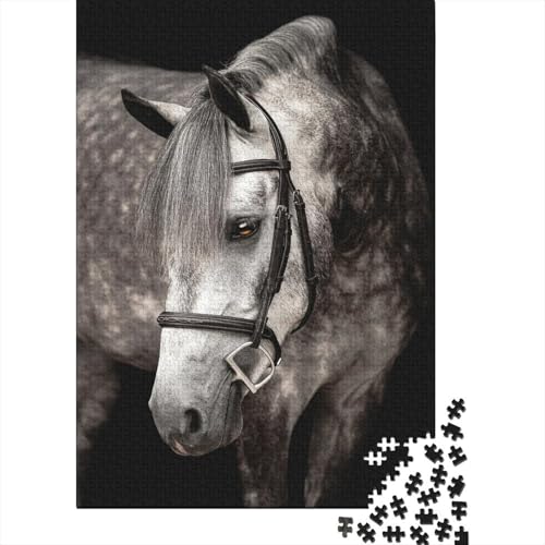 Pferd Puzzle 1000 Teile Für Erwachsene Und Kinder Tier Erwachsenenpuzzle Geschicklichkeitsspiel Geschenk 1000pcs (75x50cm) von PHQAZWSXE