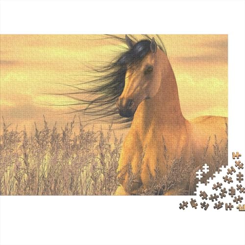 Pferd Puzzle 1000 Teile Für Erwachsene Und Kinder Tier Erwachsenenpuzzle Geschicklichkeitsspiel Weihnachtspuzzle 1000pcs (75x50cm) von PHQAZWSXE