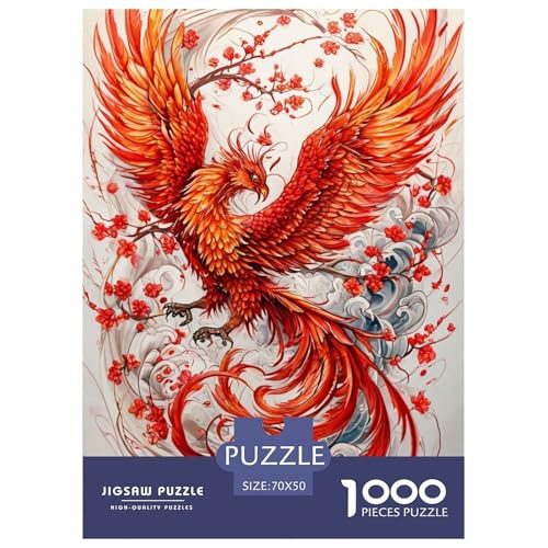 Phoenix Puzzle 1000 Teile Für Erwachsene Und Kinder Tier Impossible Puzzle Geschicklichkeitsspiel Weihnachtspuzzle 70x50cm/1000pcs von PHQAZWSXE